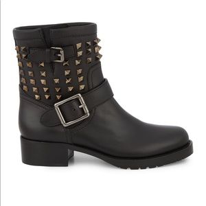 Valentino Rockstud Biker Booties 37.5